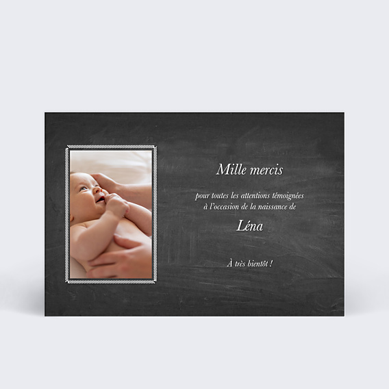 Remerciements Naissance Jolie Ardoise
