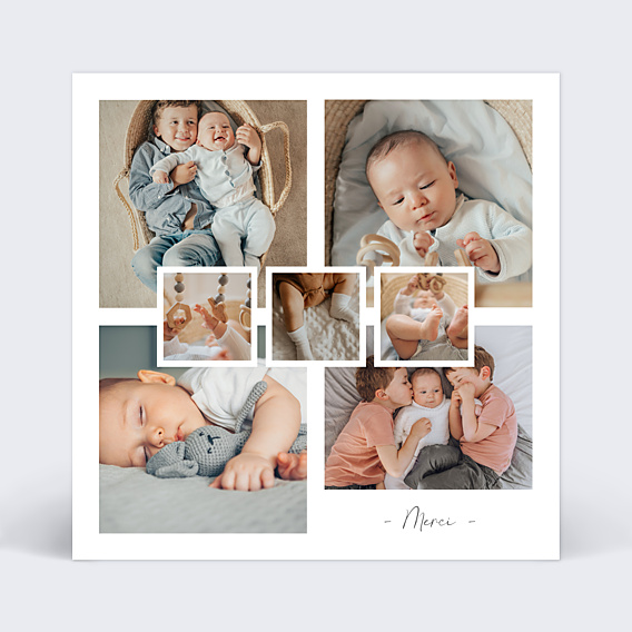 Remerciements Naissance Multi Photos