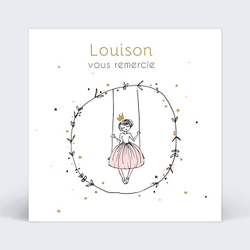 Remerciements Naissance Petite princesse