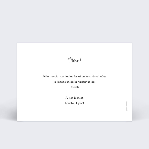 Remerciements Naissance Charme Classique