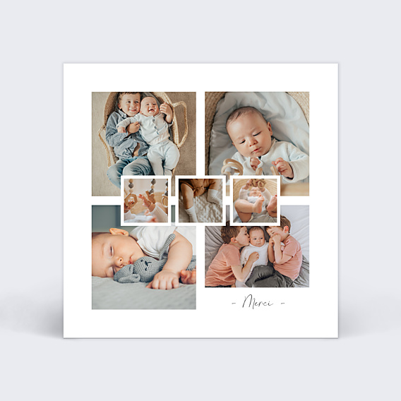 Remerciements Naissance Multi Photos