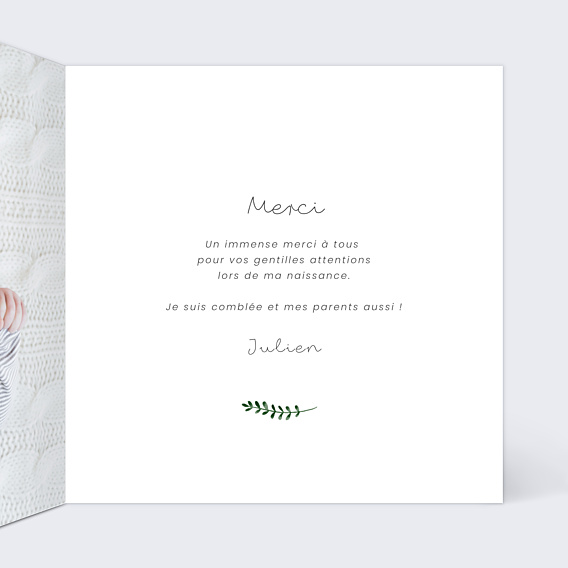 Remerciements Naissance Tendance
