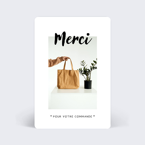 Support publicitaire Merci