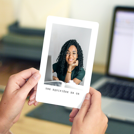 Remerciement Professionnel Polaroid Simple