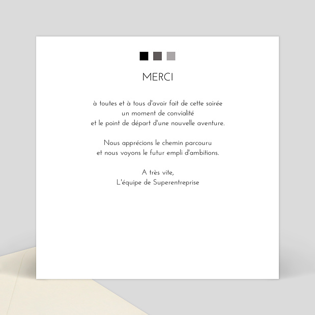 Remerciement Professionnel Grille Photos Verso