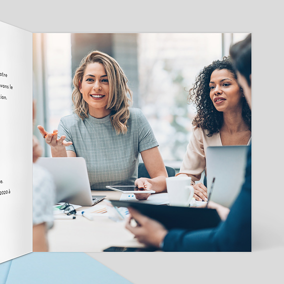 Carte remerciement professionnel Dorure Pois Merci Intérieur Droit