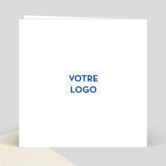 Carte remerciement professionnel Découpe Eucalyptus Verso