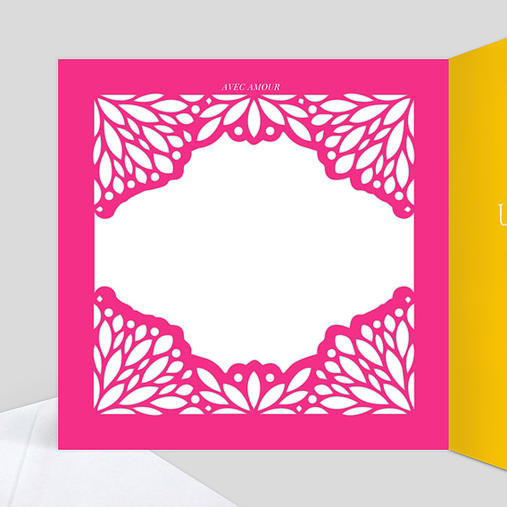 Carte remerciement professionnel Découpe Mille et Une Nuits Intérieur Gauche