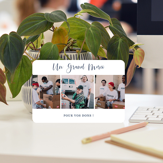 Carte remerciement professionnel Cinematic III Après 4