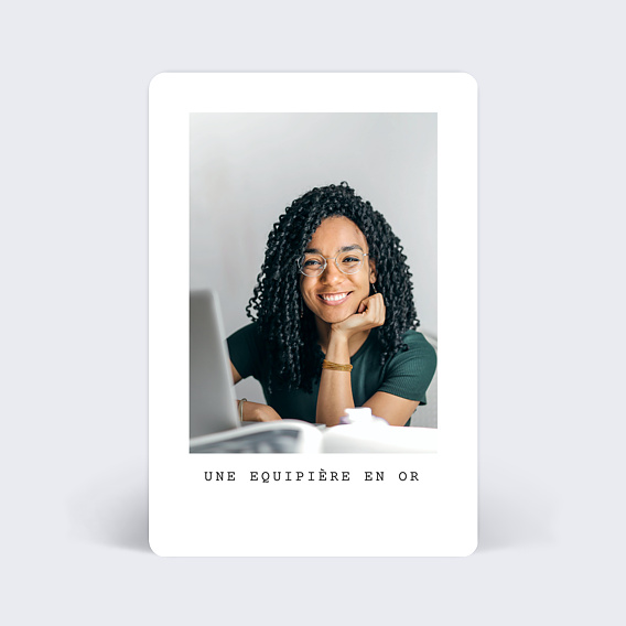 Carte de départ Polaroid Simple Recto