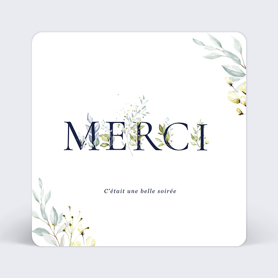 Carte remerciements anniversaire Acrostiche Merci 