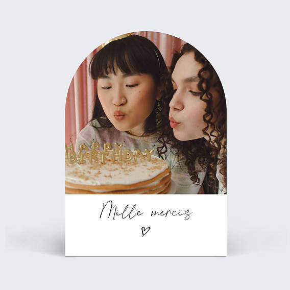 Carte remerciement anniversaire Moments Volés