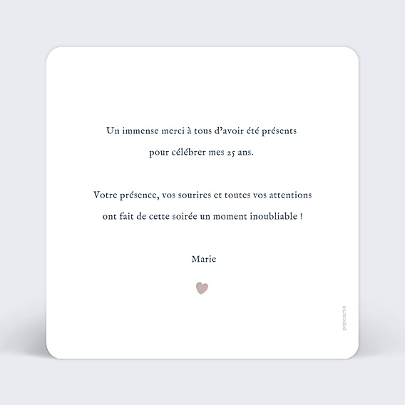 Remerciements Anniversaire Guimauve