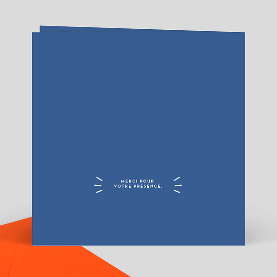 Carte remerciement anniversaire Bougie Verso