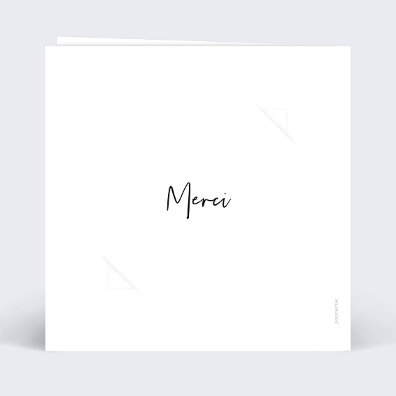 Carte remerciement anniversaire Bandeau Graines à Planter Verso