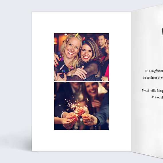 Remerciements Anniversaire Multiphoto Chic