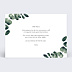 Carte remerciement anniversaire Branche d'Eucalyptus Verso