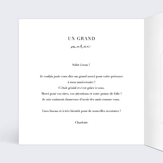 Remerciements Anniversaire Grande Typo Merci Graines à planter