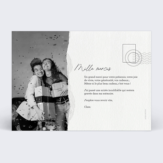 Remerciements Anniversaire Papier Déchiré