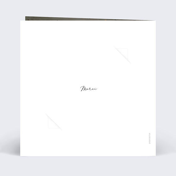 Carte remerciement anniversaire Effet Photo Graines à Planter Verso