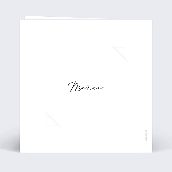 Carte remerciement anniversaire Grande Typo Merci Graines à planter Verso