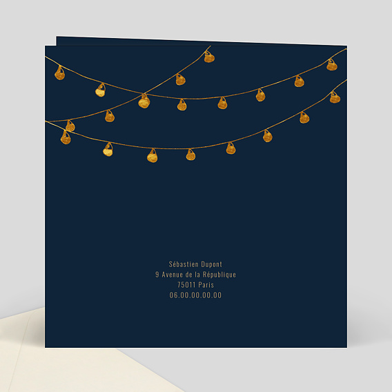 Carte remerciement anniversaire Guinguette Verso