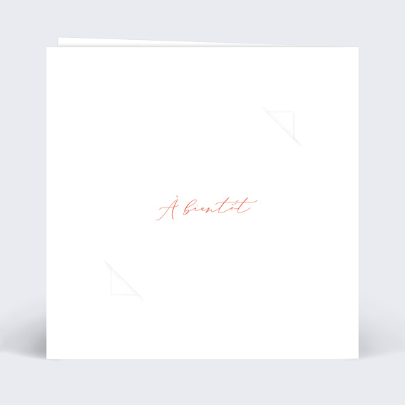 Carte remerciement anniversaire Multi photos avec graines Verso