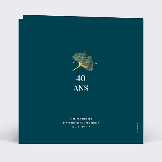 Remerciements Anniversaire Délicats Ginkgos