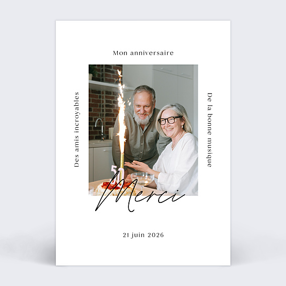 Remerciements Anniversaire Souvenirs Mémorables