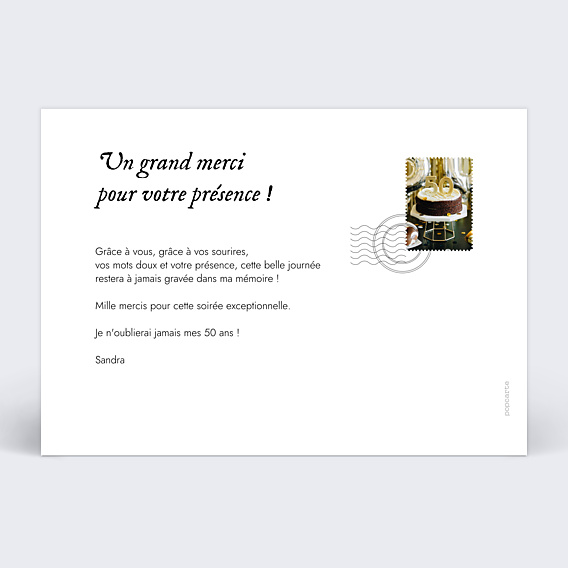 Remerciements Anniversaire Multi photo paysage