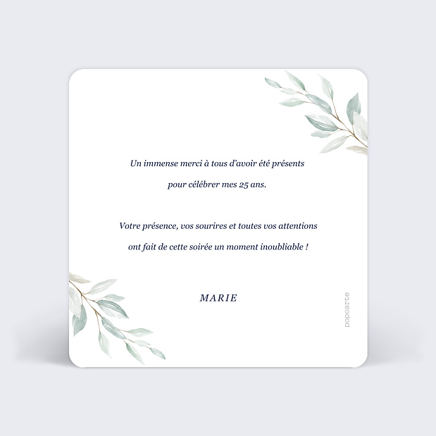 Remerciements Anniversaire Acrostiche Merci Verso
