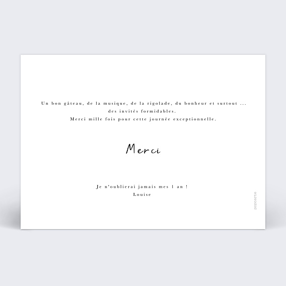 Remerciements Anniversaire Journée Inoubliable