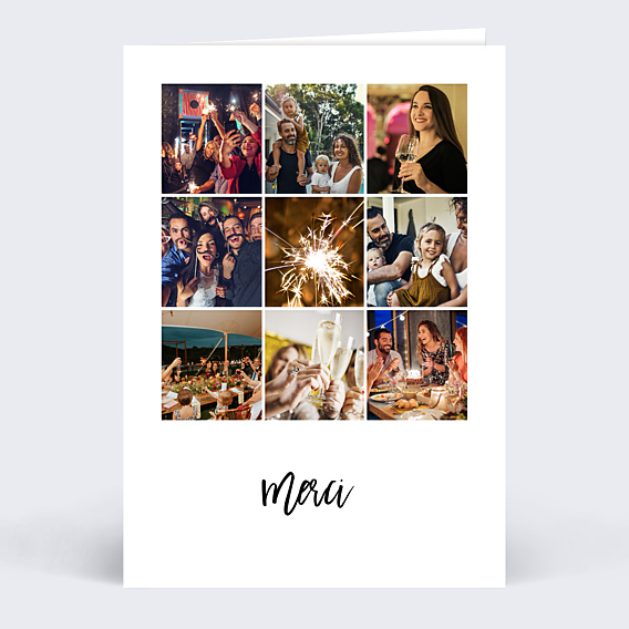 Remerciements Anniversaire Multiphoto Chic