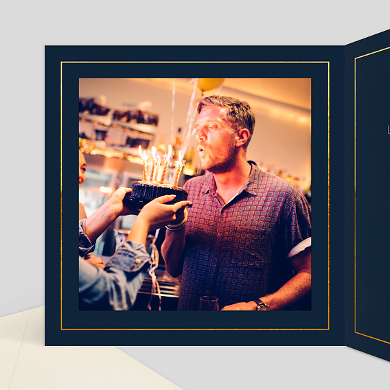 Carte remerciement anniversaire Guinguette Intérieur Gauche