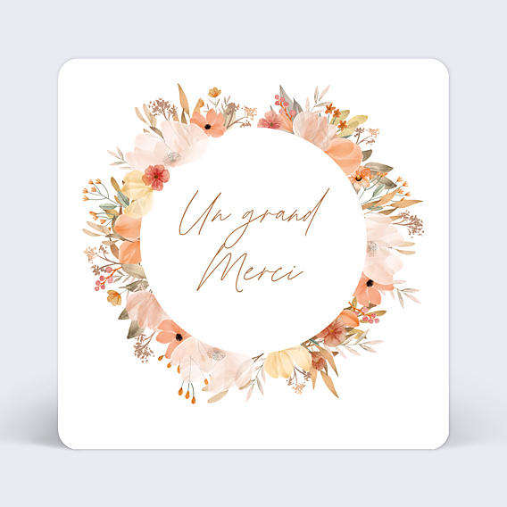 Remerciements Anniversaire Ronde Florale
