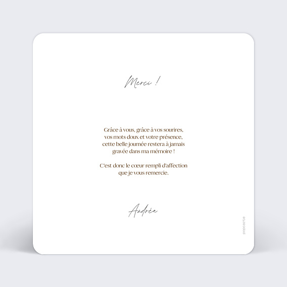 Remerciements Anniversaire Ronde Florale