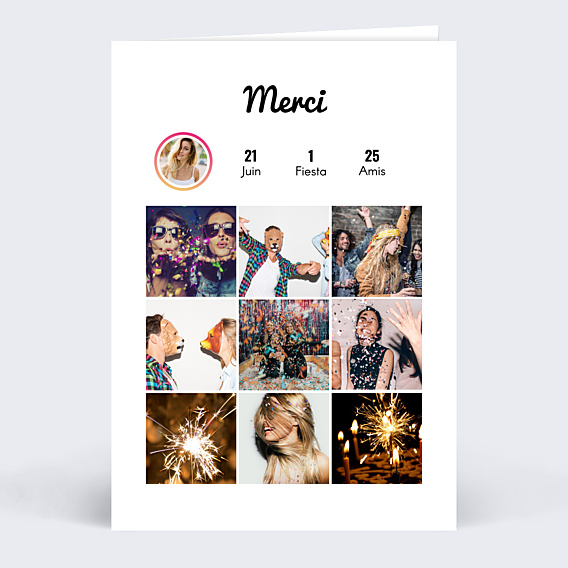 Remerciements Anniversaire Tendance