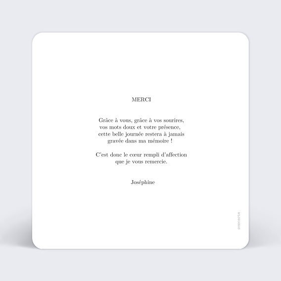 Remerciements Anniversaire Lettres Manuscrites noir