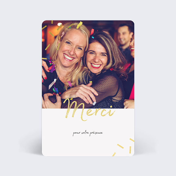 Remerciements Anniversaire Âge Paillettes 