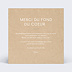 Carte remerciement anniversaire Feuilles kraft Verso
