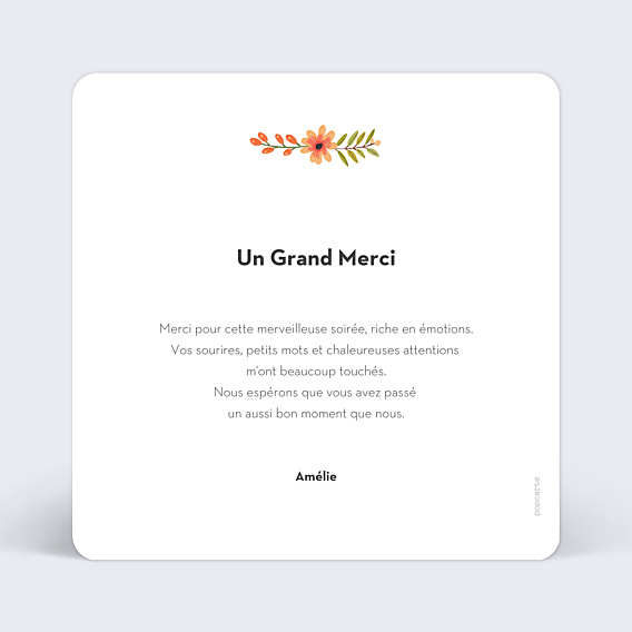 Remerciements Anniversaire Bouquet Printanier
