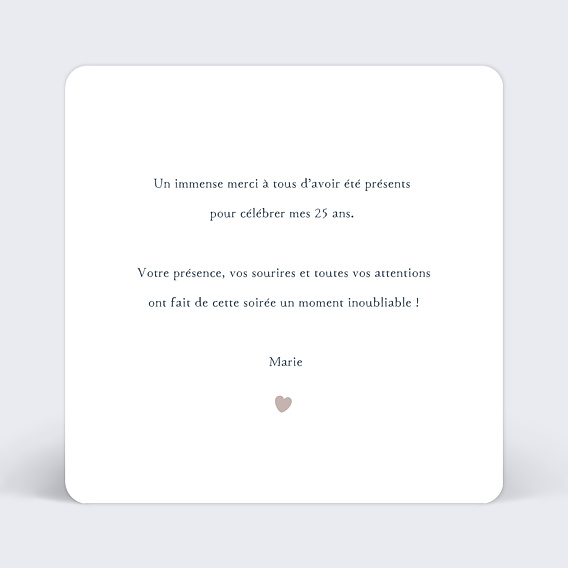 Carte remerciement anniversaire Guimauve Verso