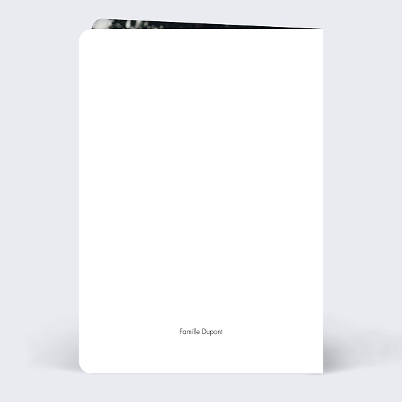 Carte remerciement baptême Multiphotos Kraft Verso