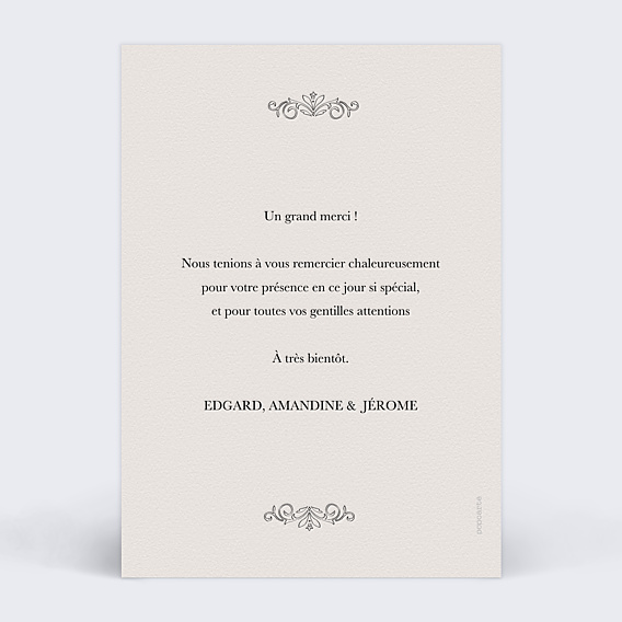 Remerciements Baptême Journal