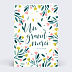 Carte remerciement baptême Floral Atmosphère Recto