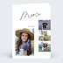 Carte remerciement baptême Multiphotos Epuré