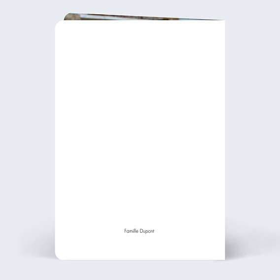 Carte remerciement baptême Multiphotos Epuré Verso