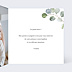 Carte remerciement baptême Couronne Ocre Eucalyptus Intérieur Droit