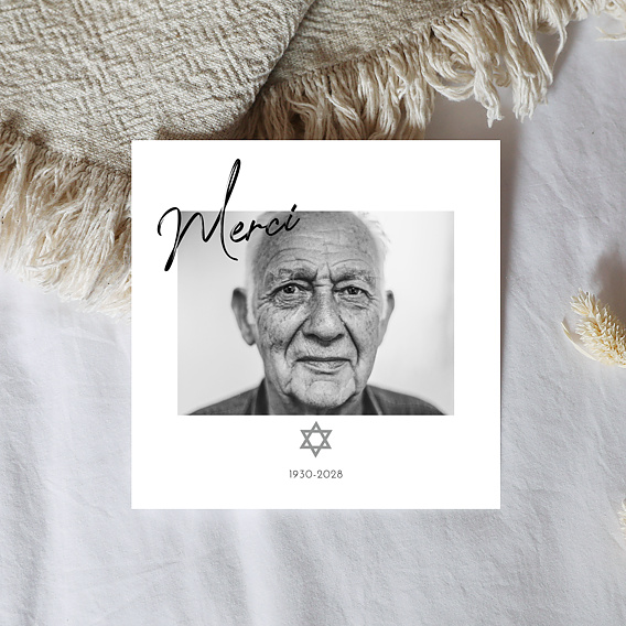 Carte remerciement décès Signature I Après 1