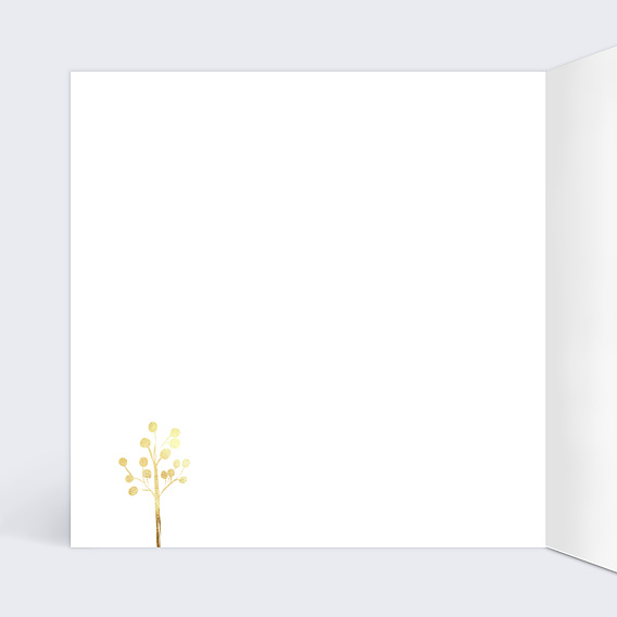 Carte remerciement décès Citation Végétal Intérieur Gauche